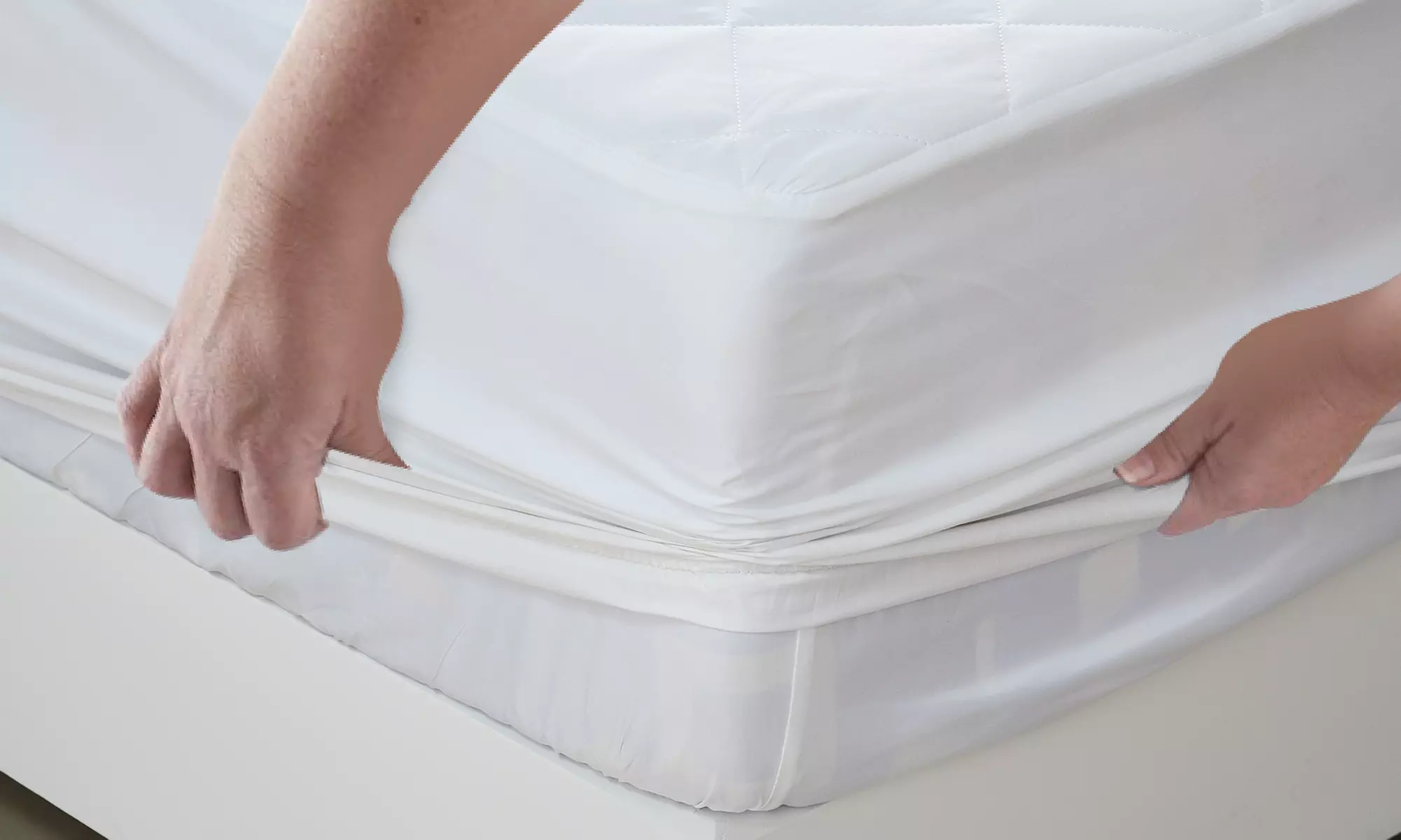 Lux Decor 16 In. Deep Pocket Mattress Pad Diamond Quilted Fitted Mattress Topper