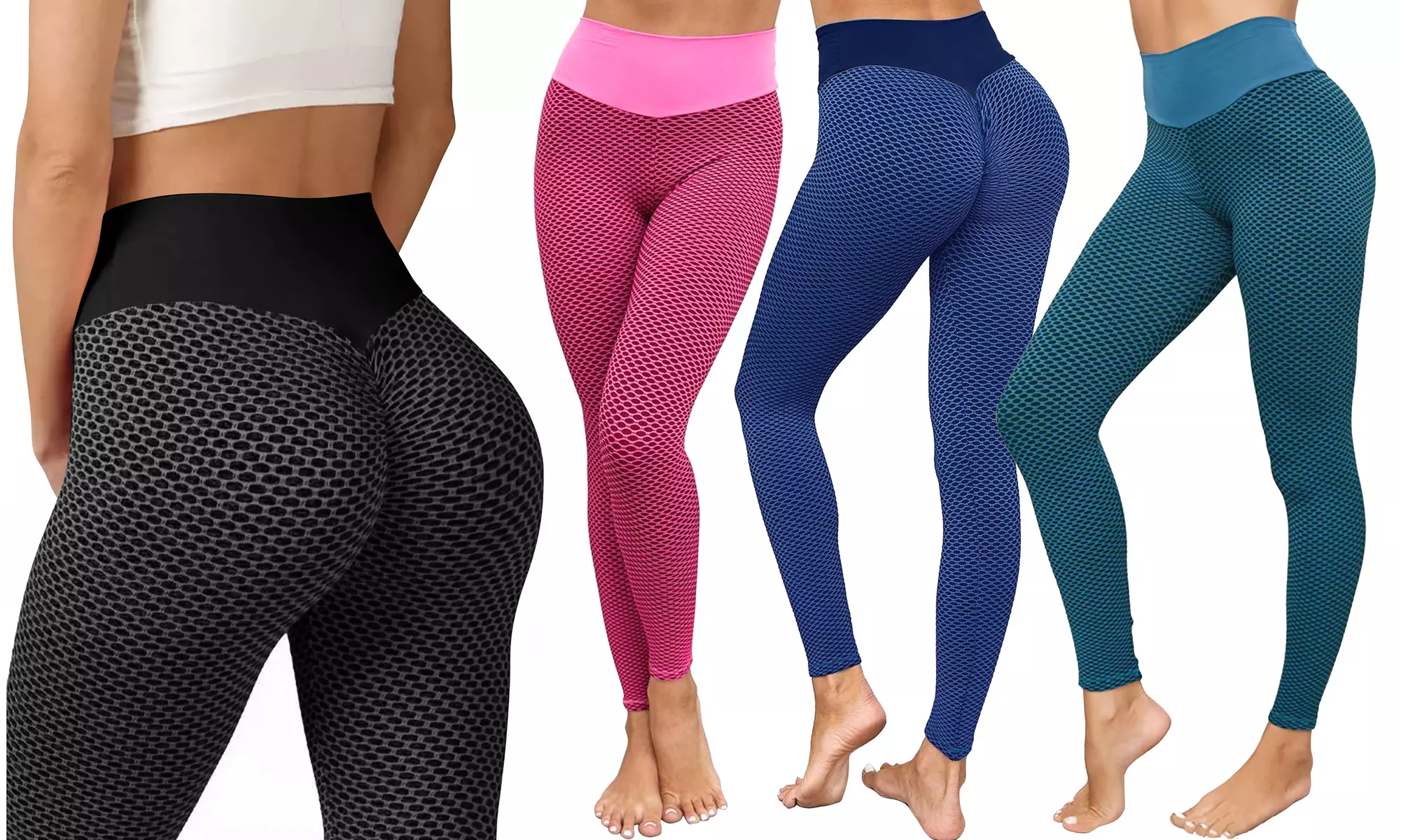 Women's Ruched High-Waist  Tiktok Leggings ( S - 2XL) - Primary Image
