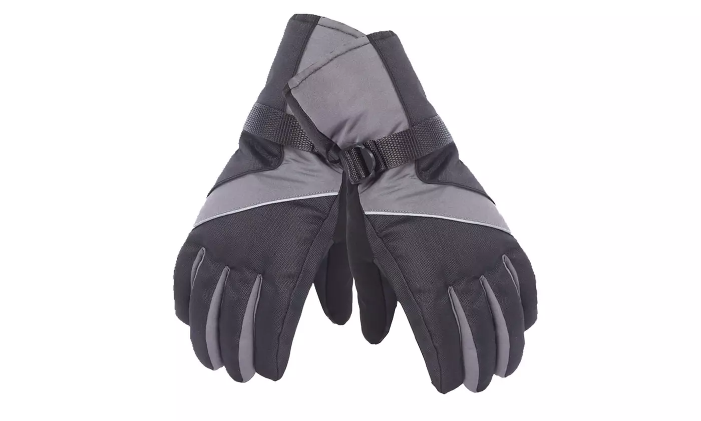 Men Waterproof Winter Ski Snowboard Gloves for Skiing Snowboad Shoveling Outdoor