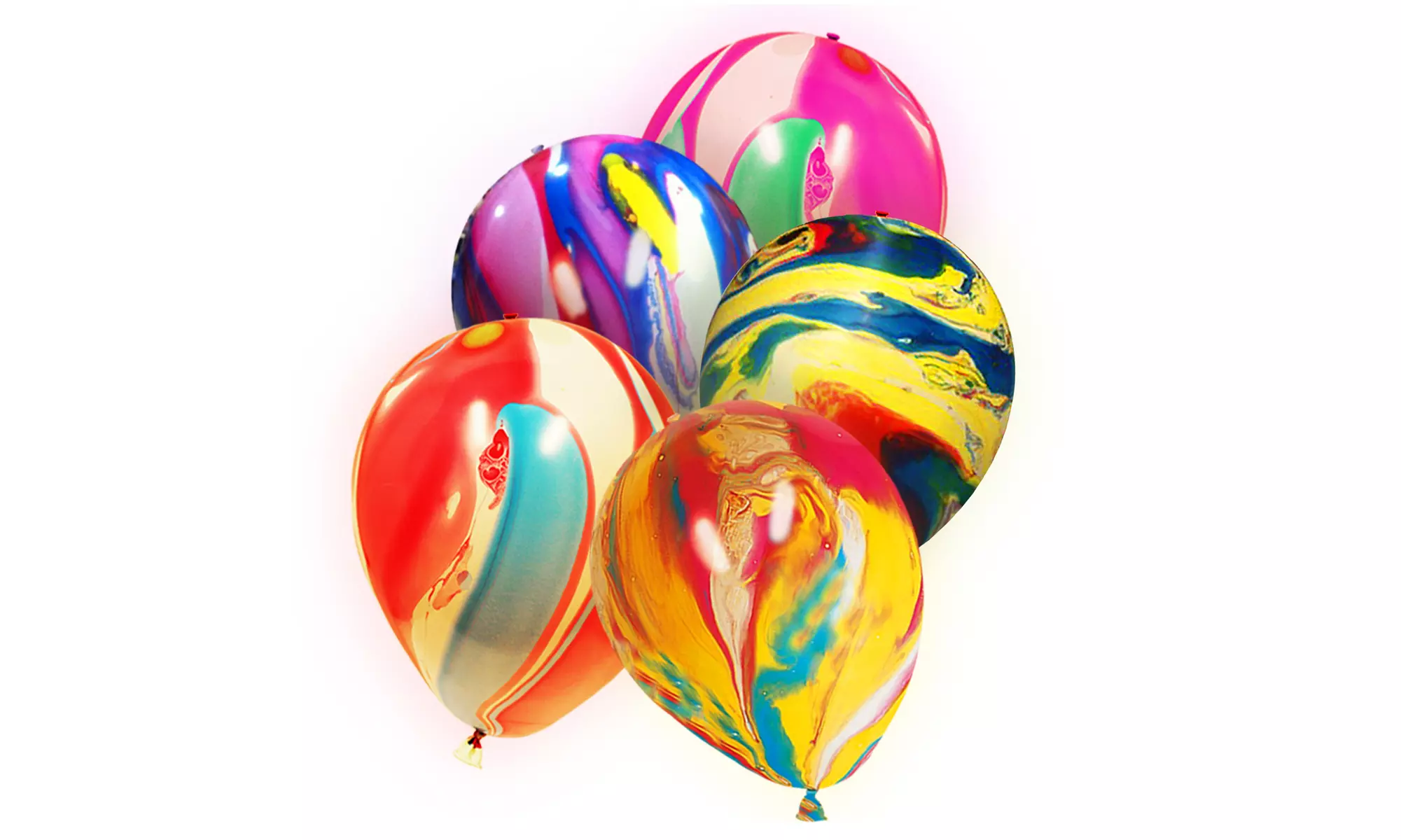 LED Light-Up Balloons Party Favors - Tie Dye Edition (5 Pack) - Primary Image