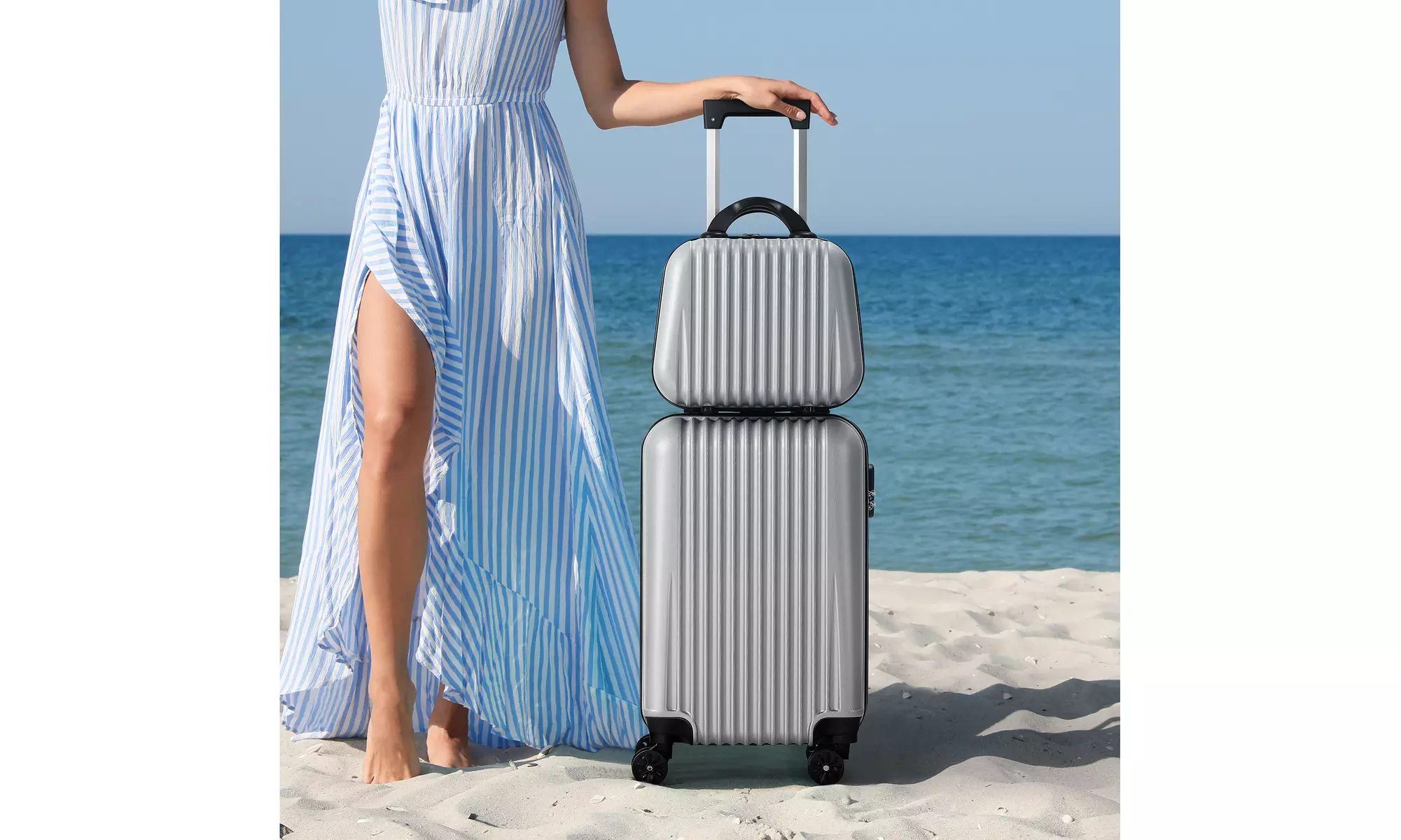 Dual Spinner Hard-Sided Carry-On Two-Piece Luggage Set