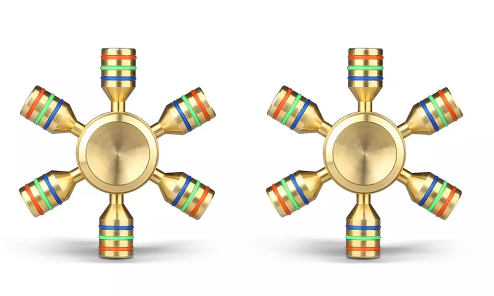 Anti-Anxiety Stress Reducer 6-Blades Detachable Fidget Spinner (1-pk, 2-pks) - Primary Image