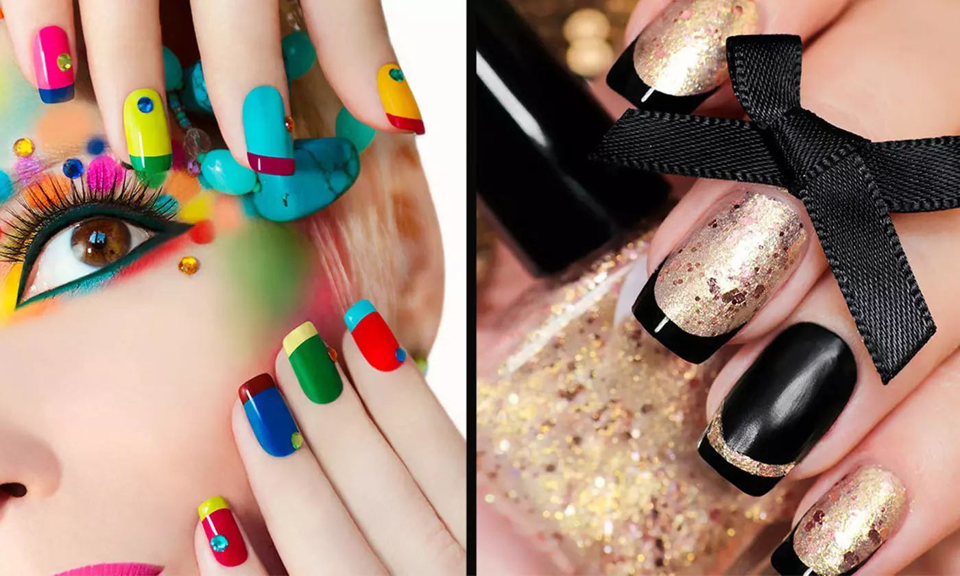 500pcs Lady French Acrylic Style Artificial False Nails Half Tips & Box