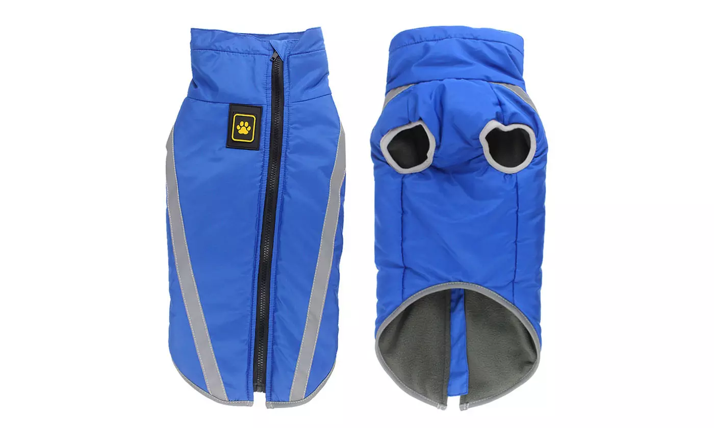 Waterproof Soft Fleece Lined Dog Vest Jacket Coat for Winter Outdoor Sports