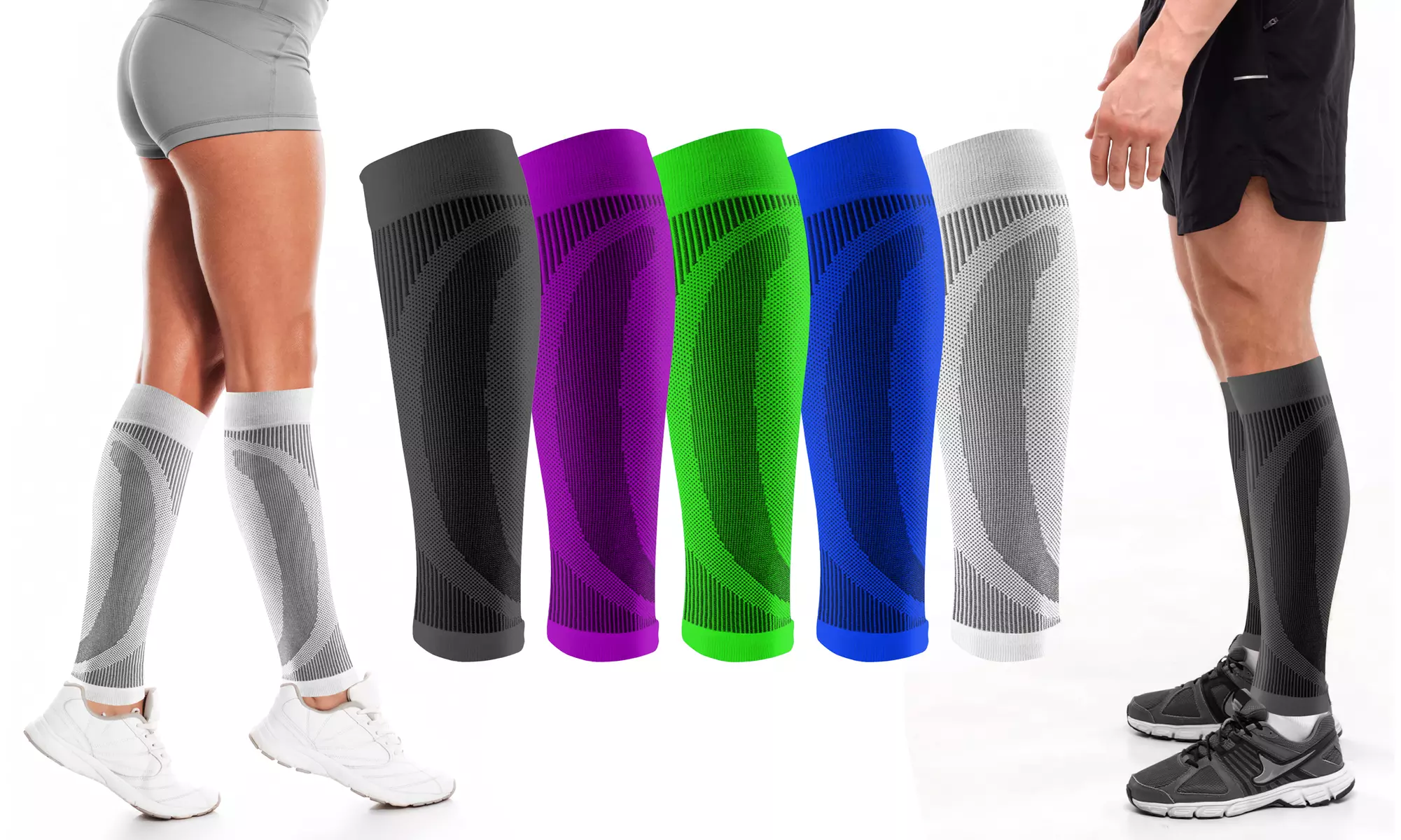 DCF Elite Unisex Calf Compression Sleeves (2-Sleeve Pack) - Primary Image