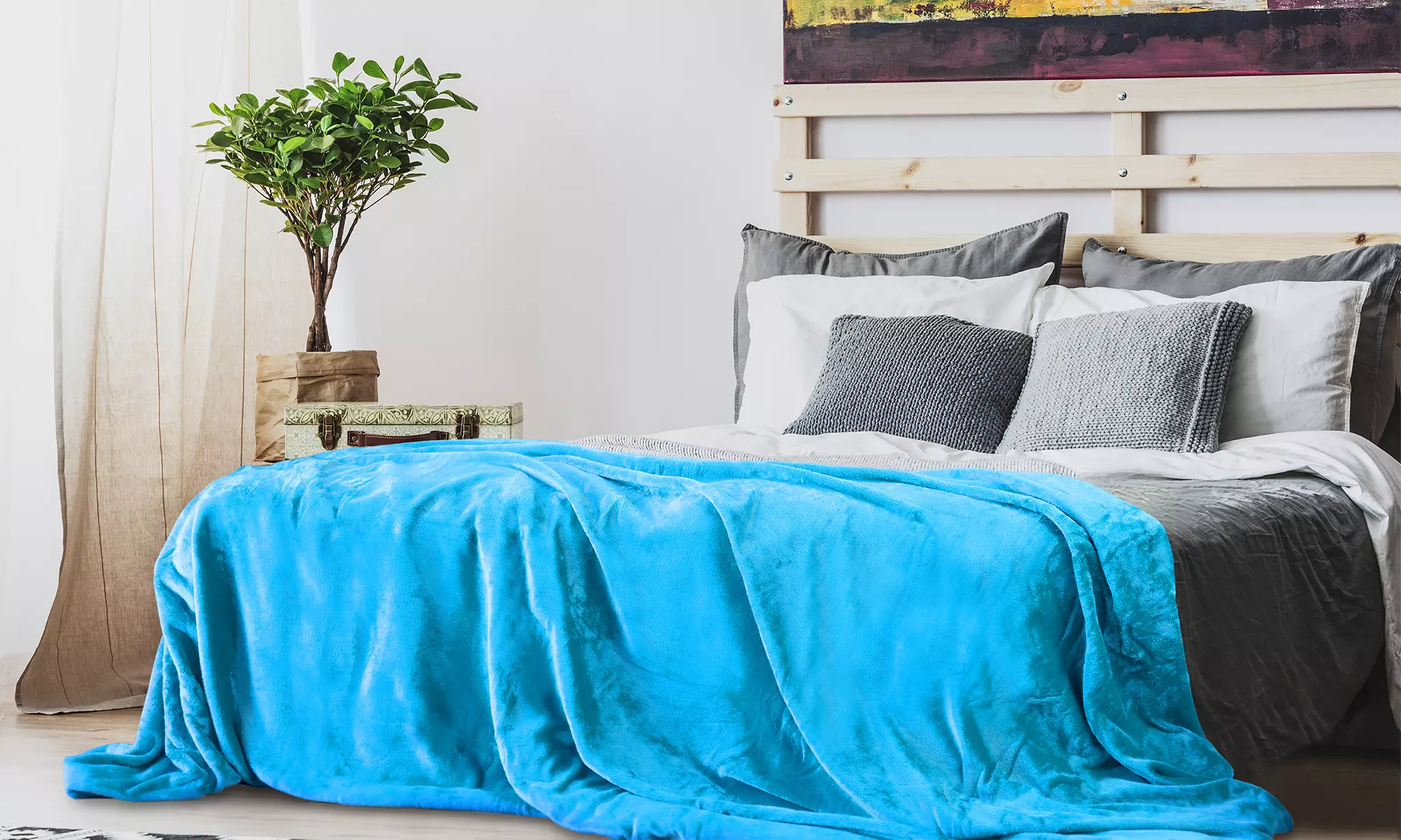 Cozy Soft Fleece Blanket Premium Microfiber Lightweight Bed Sofa Throw Blankets