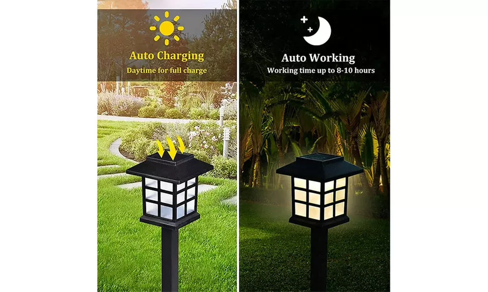 12 Pack Solar Garden Lights Outdoor Landscape LED Light Pathway Yard