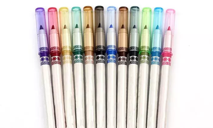 Professional Cosmetic Vivid Eyeliner Pencils 12 Colors - Image 4