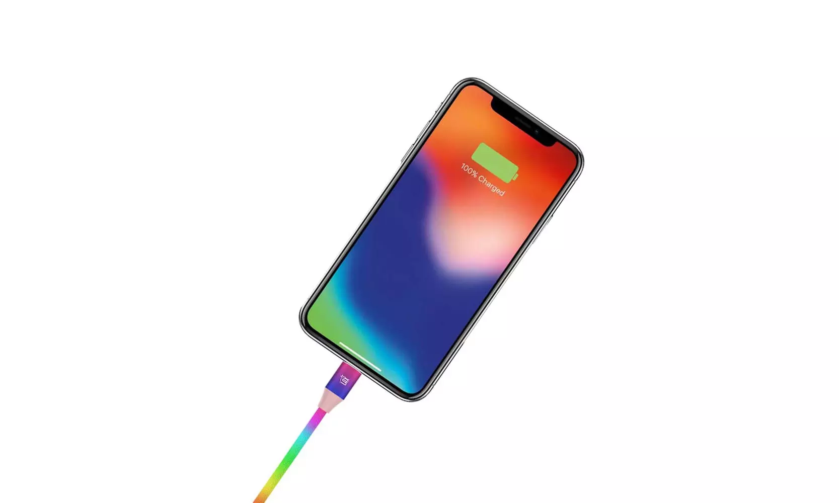 LAX Apple MFi Certified Colorful Rainbow Lightning Cables for iPhone and iPad