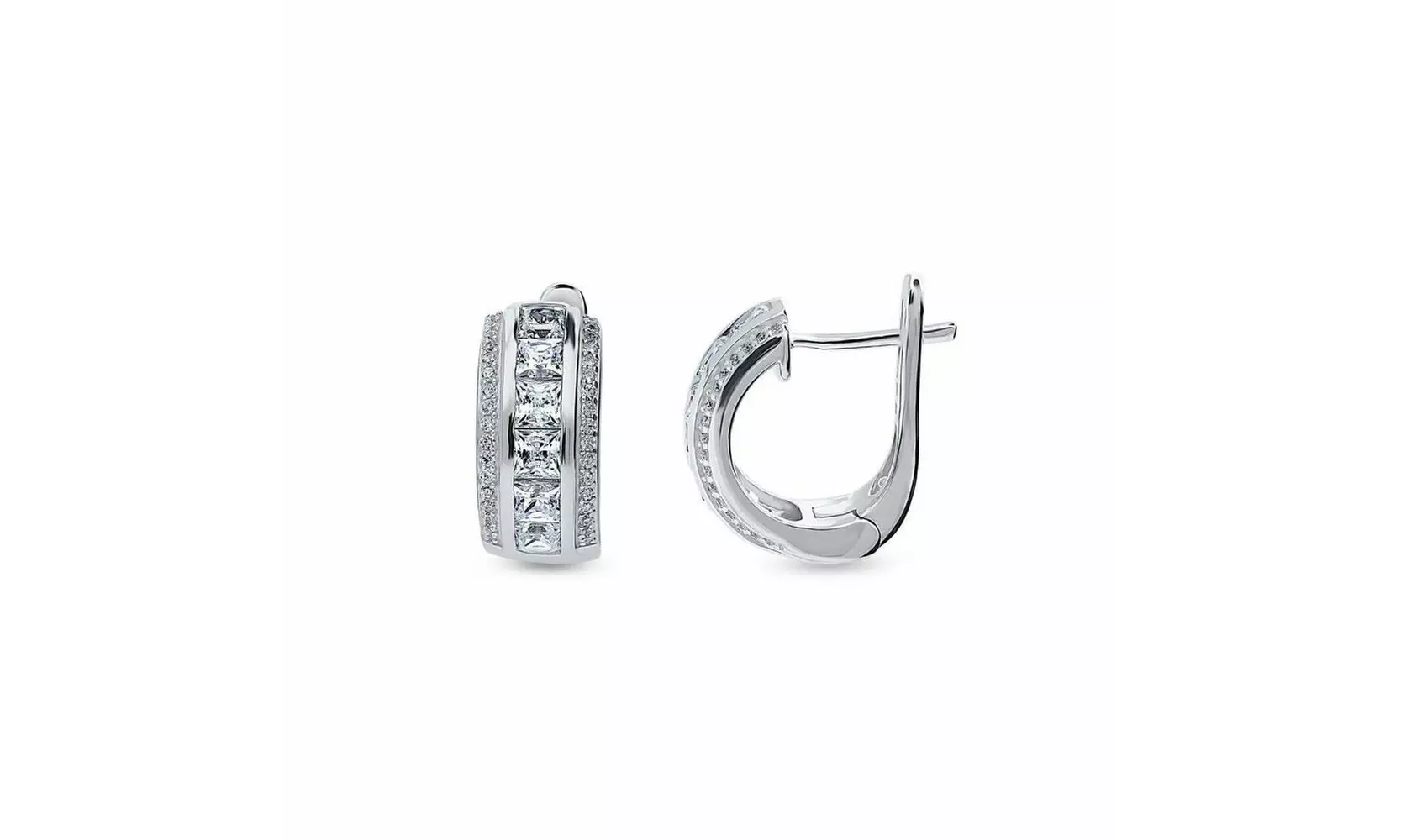 18k White Gold Plated 7 Pack Crystal Earring Set