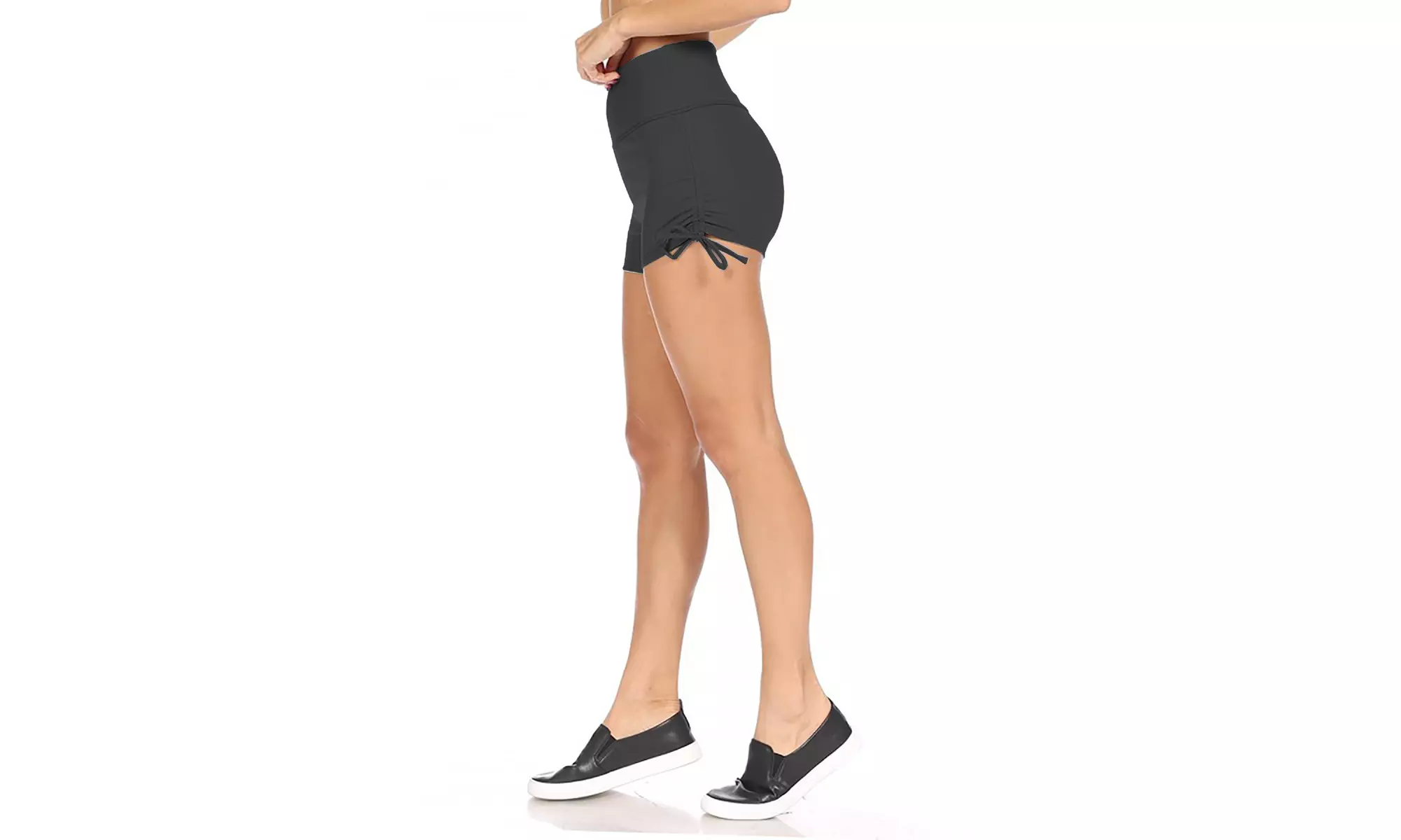 Women's Solid Detail Athletic Running Shorts
