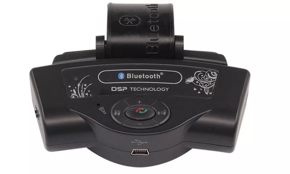 Hands Free Bluetooth Steering Wheel Car Kit with Charger - Primary Image