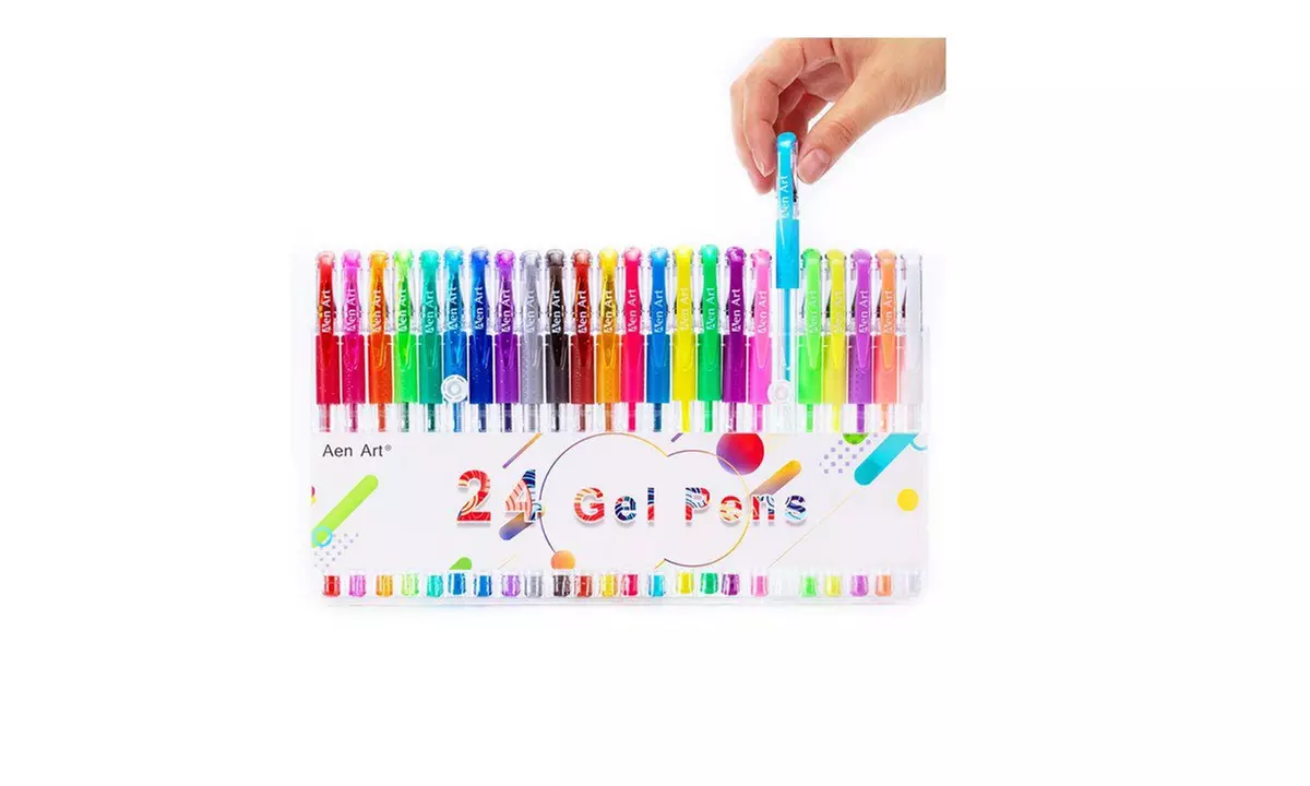 Aen Art Gel Pens Set Colored Gel Art Markers Fine Point Pen (24 Colors) - Primary Image