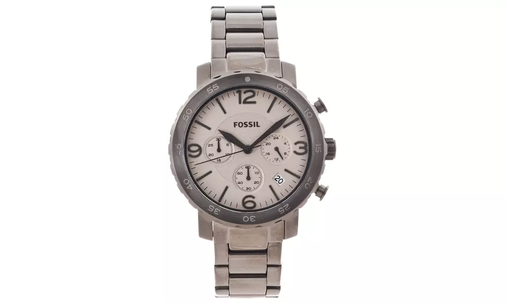 Fossil Women's 'Natalie' Stainless Steel Smoke Boyfriend Watch - Primary Image