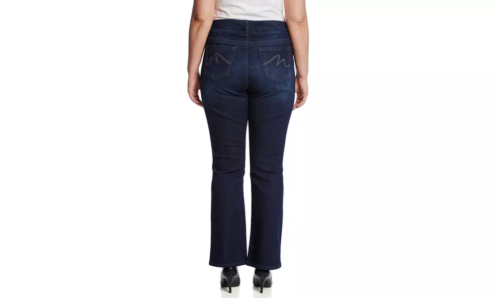 MELISSA MCCARTHY SEVEN7 Gordon Wash Slim Boot Cut Jeans - Second Medium