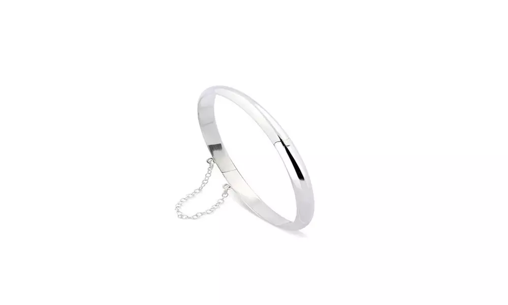 Kid's Italian Sterling Silver 5 Inch Bangles - Second Medium