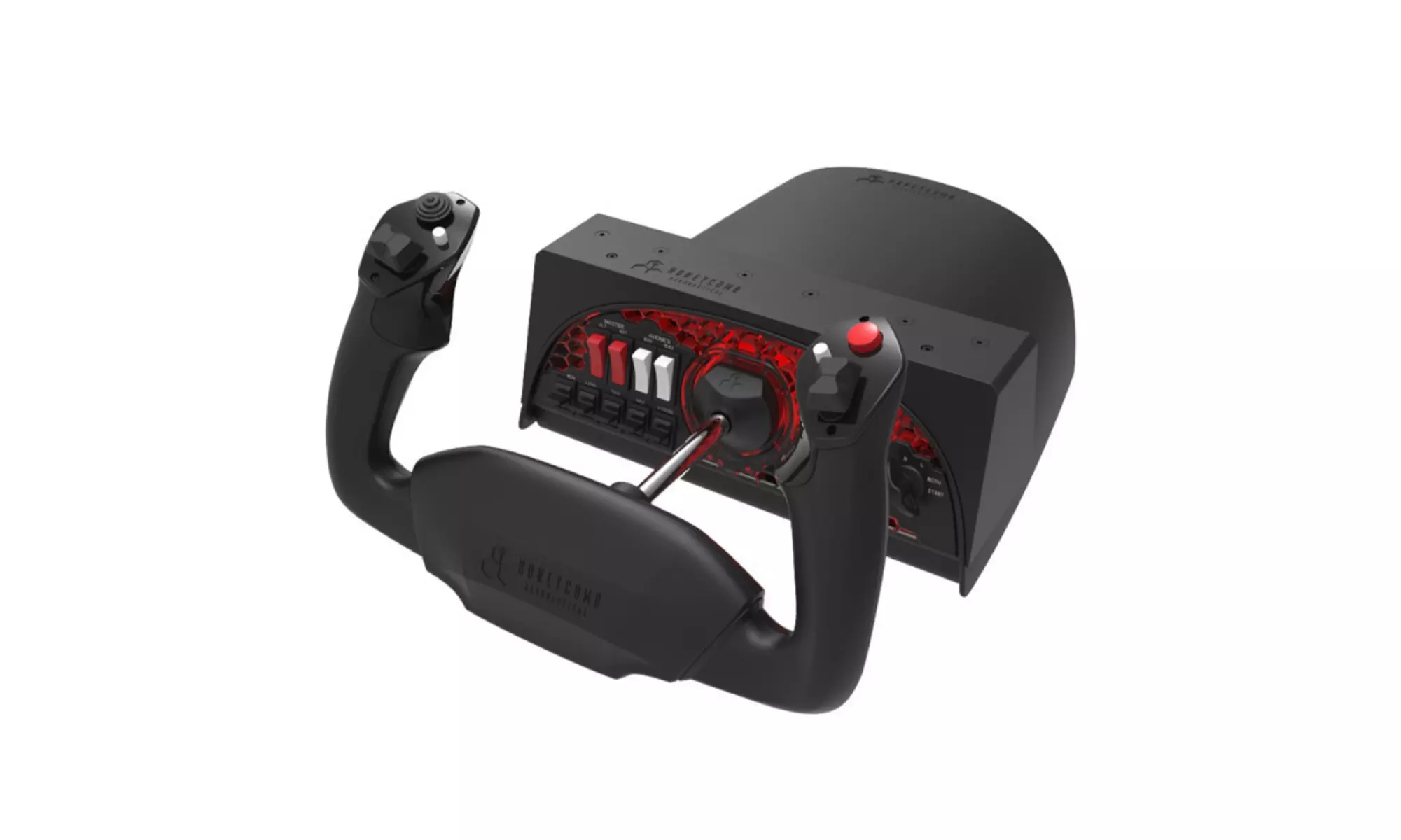 Honeycomb Aeronautical Alpha Flight Controls Yoke and Switch Panel Bundle - Primary Image