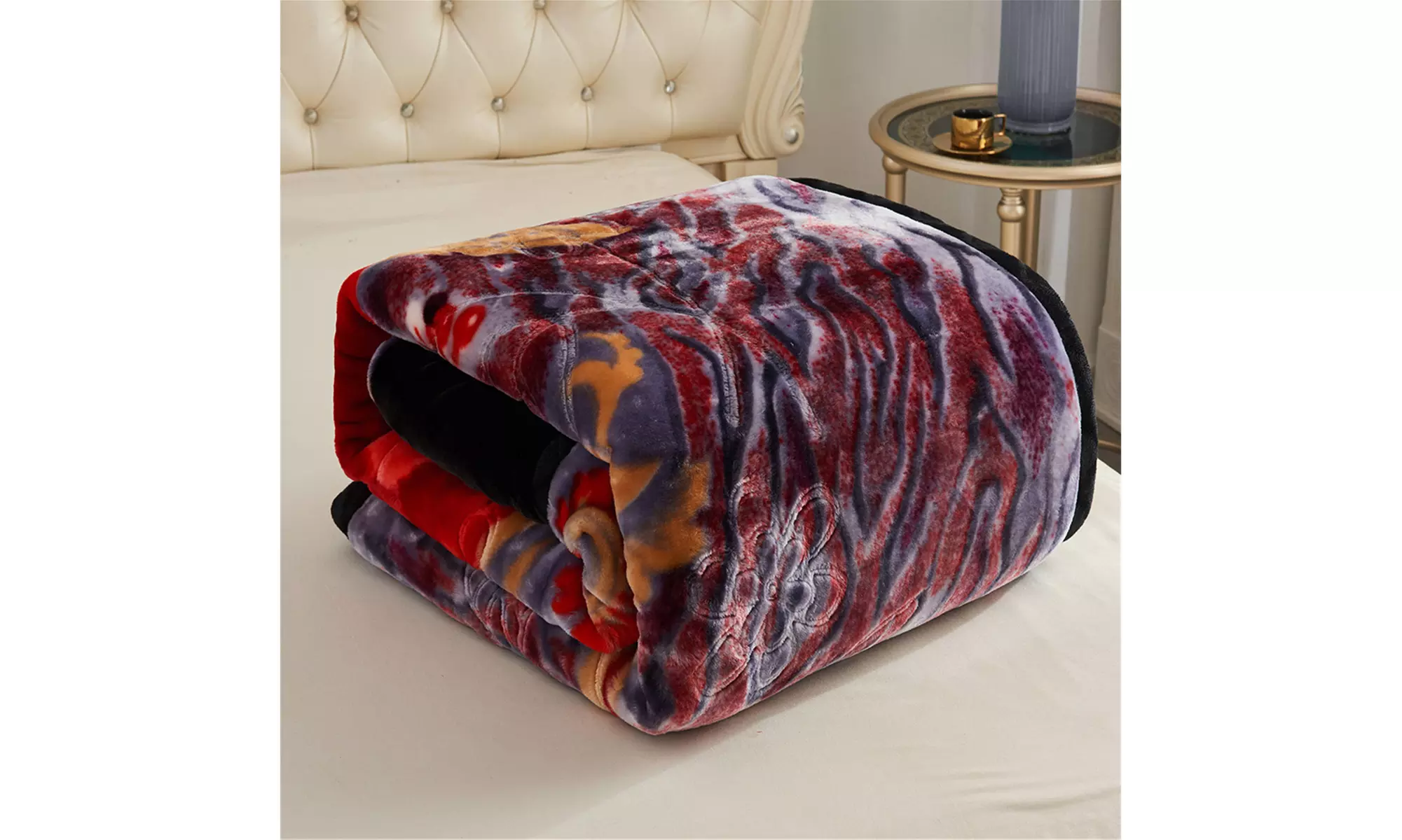 JML Heavy Fleece Blanket,2 Ply Printed Bed Blanket For King Size,85"x93",10Lb