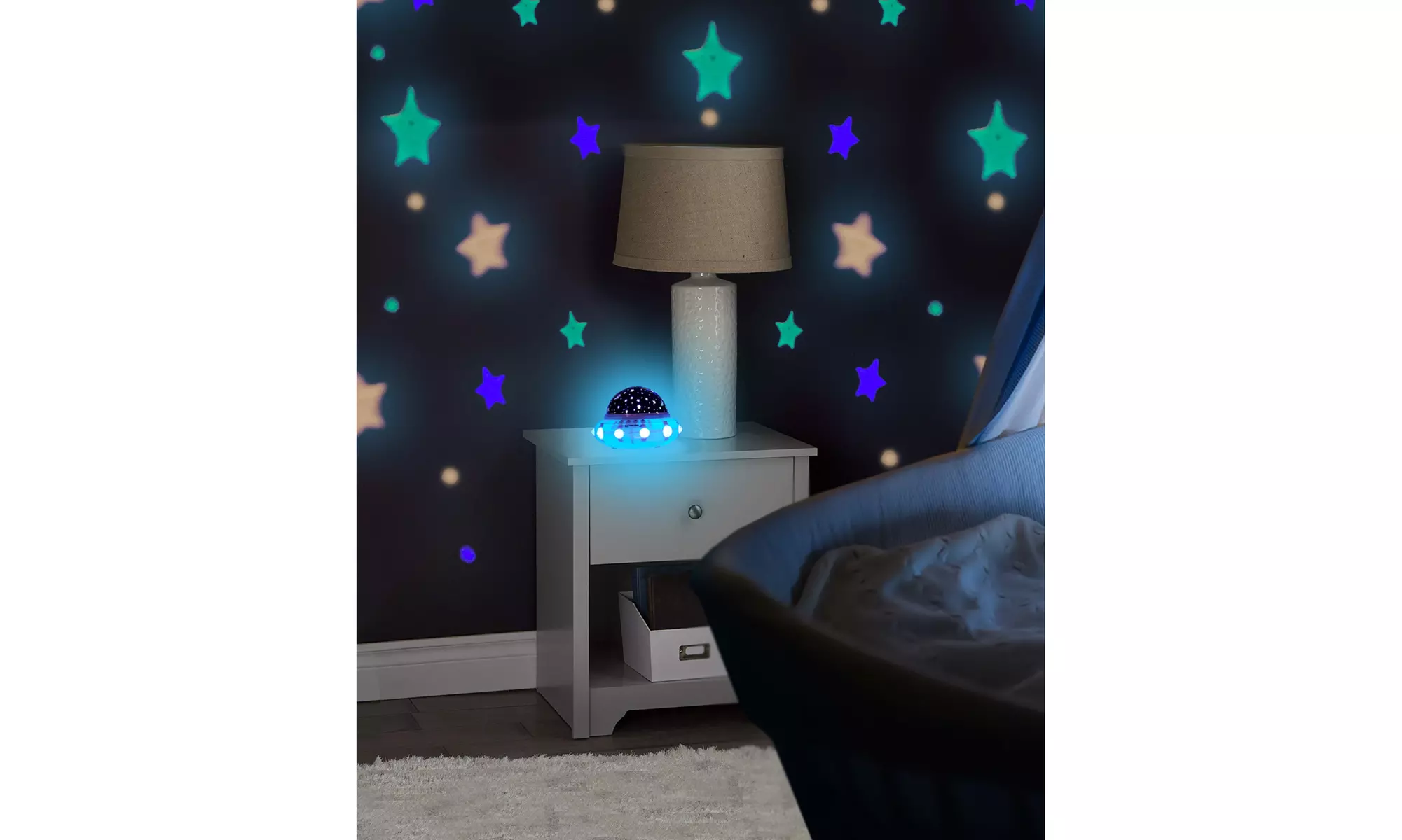 LINSAY Baby Toy Smart Kids Lamp Projector Universe LED Light Show Lullabies - Second Medium