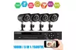 FLOUREON 4CH 1080N AHD DVR Home Outdoor 1500TVL HD 720P 1MP Camera Security Kit - Second Medium