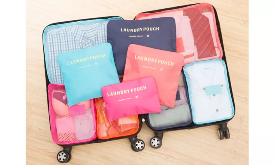 9Pcs Waterproof Clothes Storage Bags Packing Cube Travel Luggage Organizer Pouch