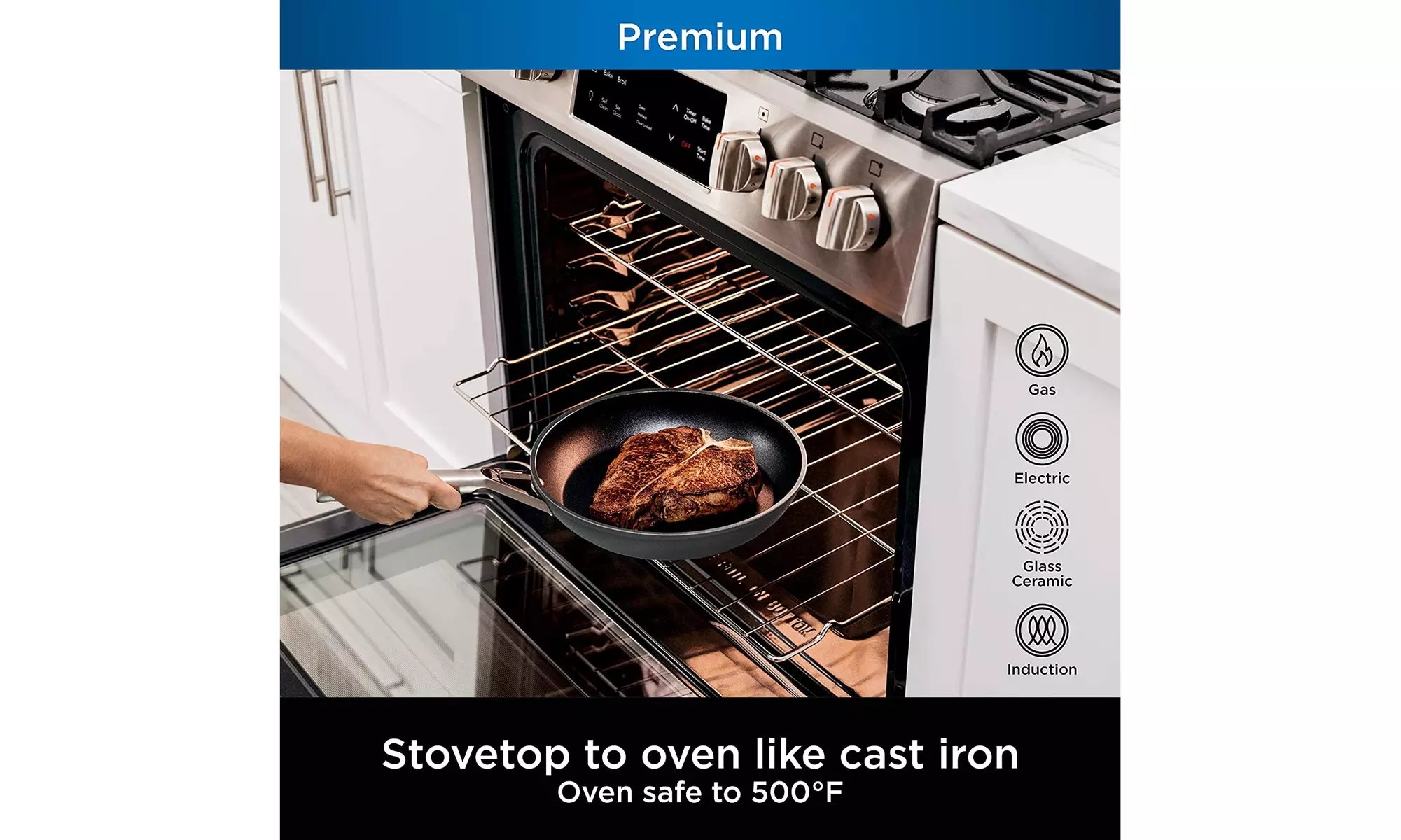 Ninja C30026 Foodi NeverStick Premium 10.25 Inch Fry Pan (Slate Grey)- New