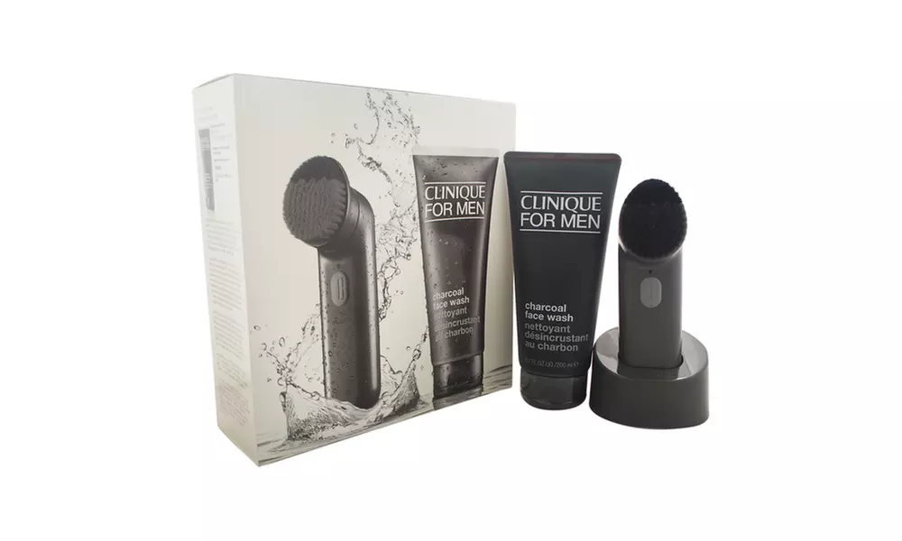 Clinique Sonic System Deep Cleansing Brush - Black Men 3 Pc Kit - Second Medium
