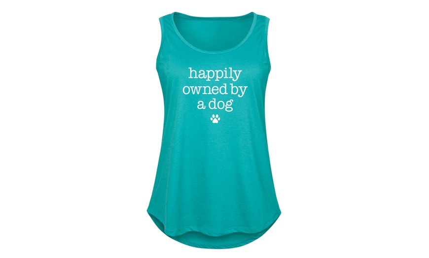 Image 3: Instant Message: Colorful Dog Mom Plus Size Tank for Women