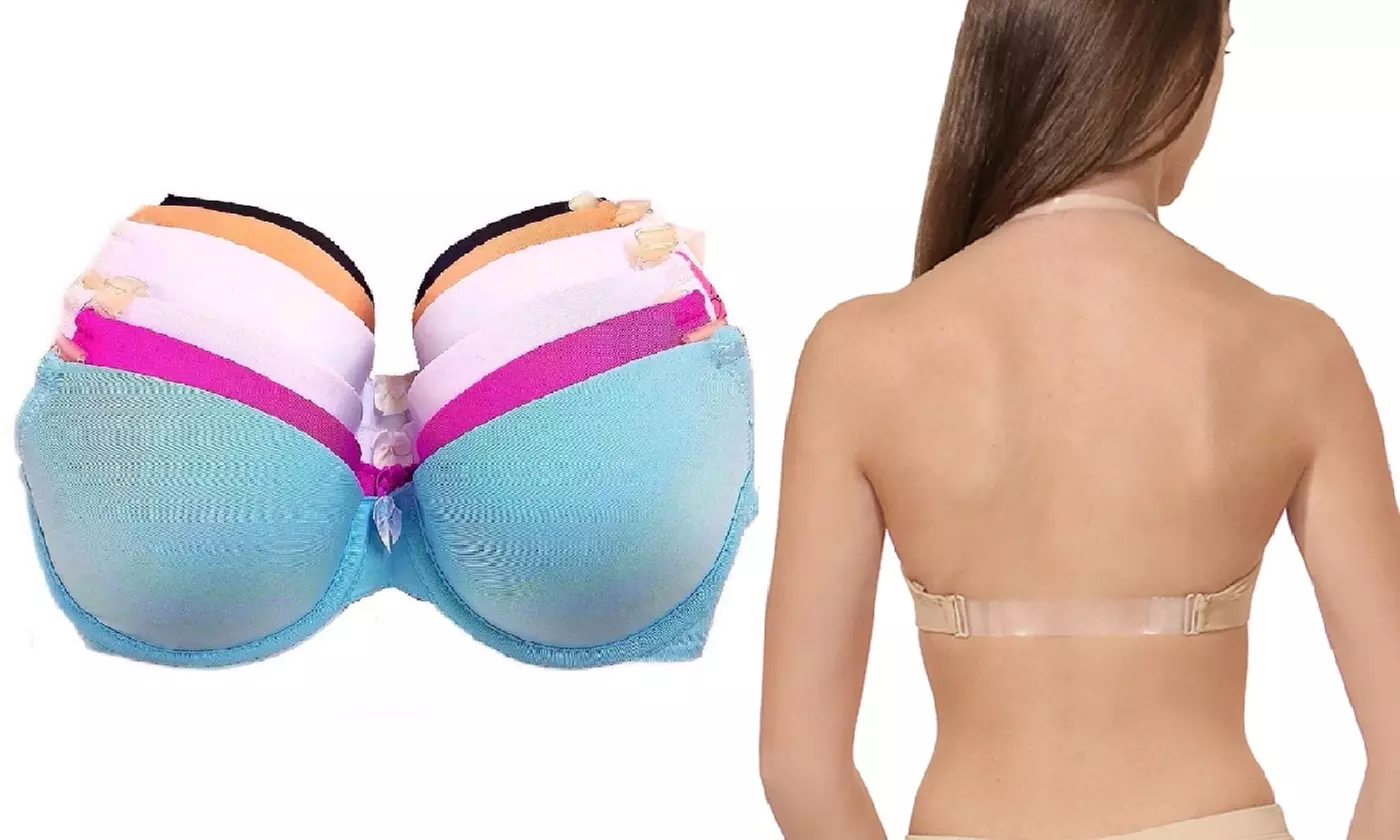 6 Pack Backless & Strapless Full Coverage Bras (Cup 34B-38B & 34C-38C) - Primary Image