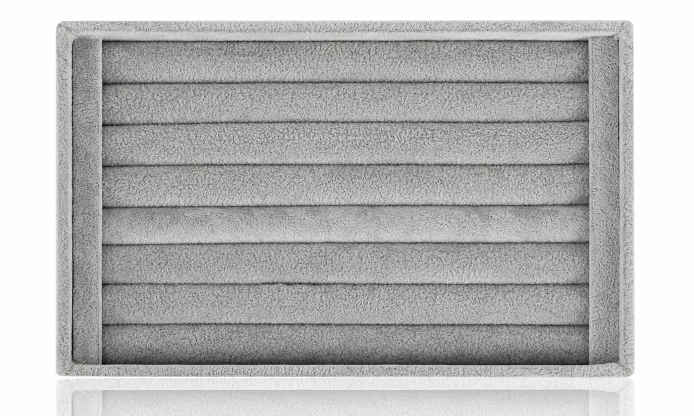 7 Slot Velvet Jewelry Organizer Tray (Multiple Options) 