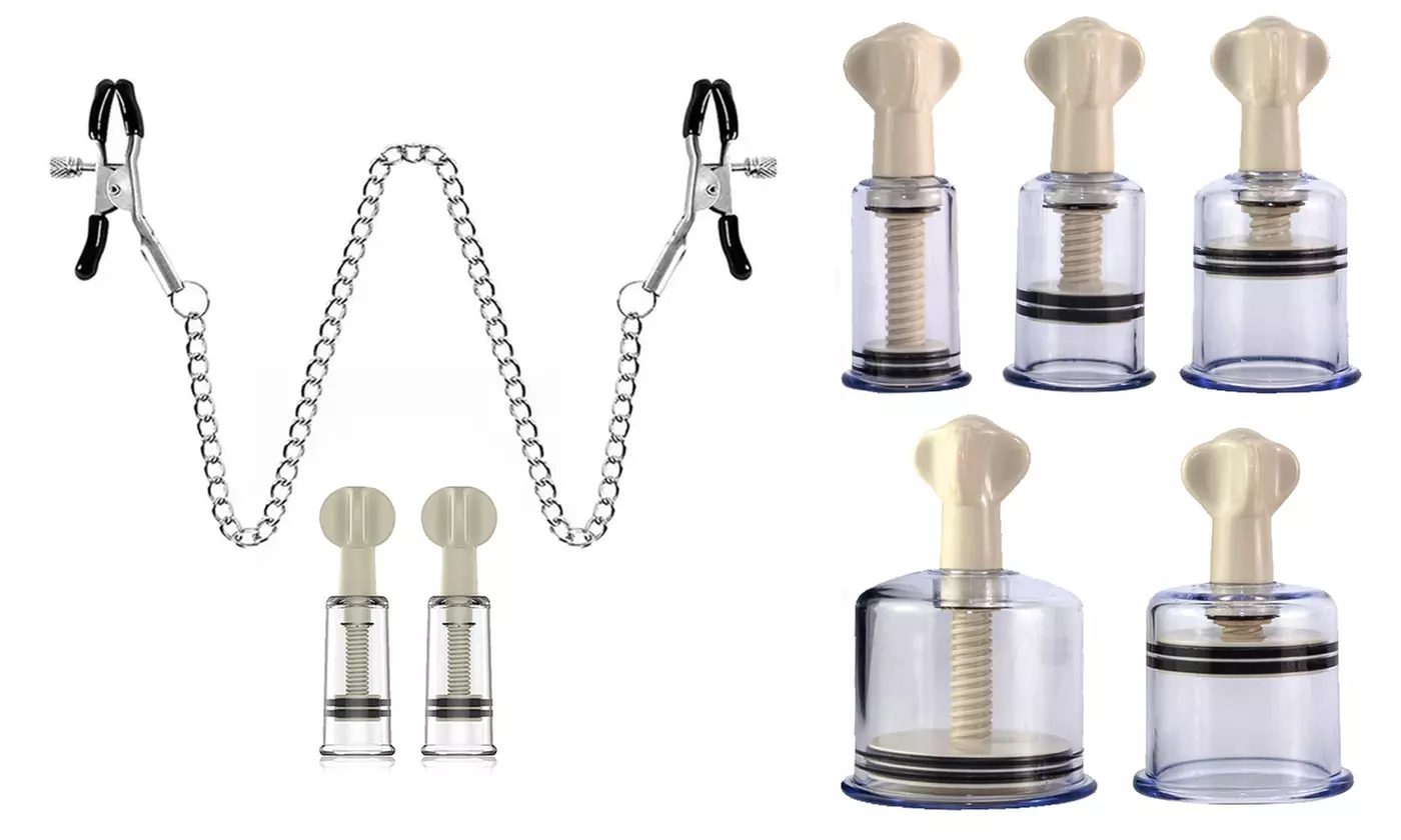 Womens Vacuum Twist Rotary Cupping Set Nipple Enlargement NO-Pump Suction Kit - Primary Image