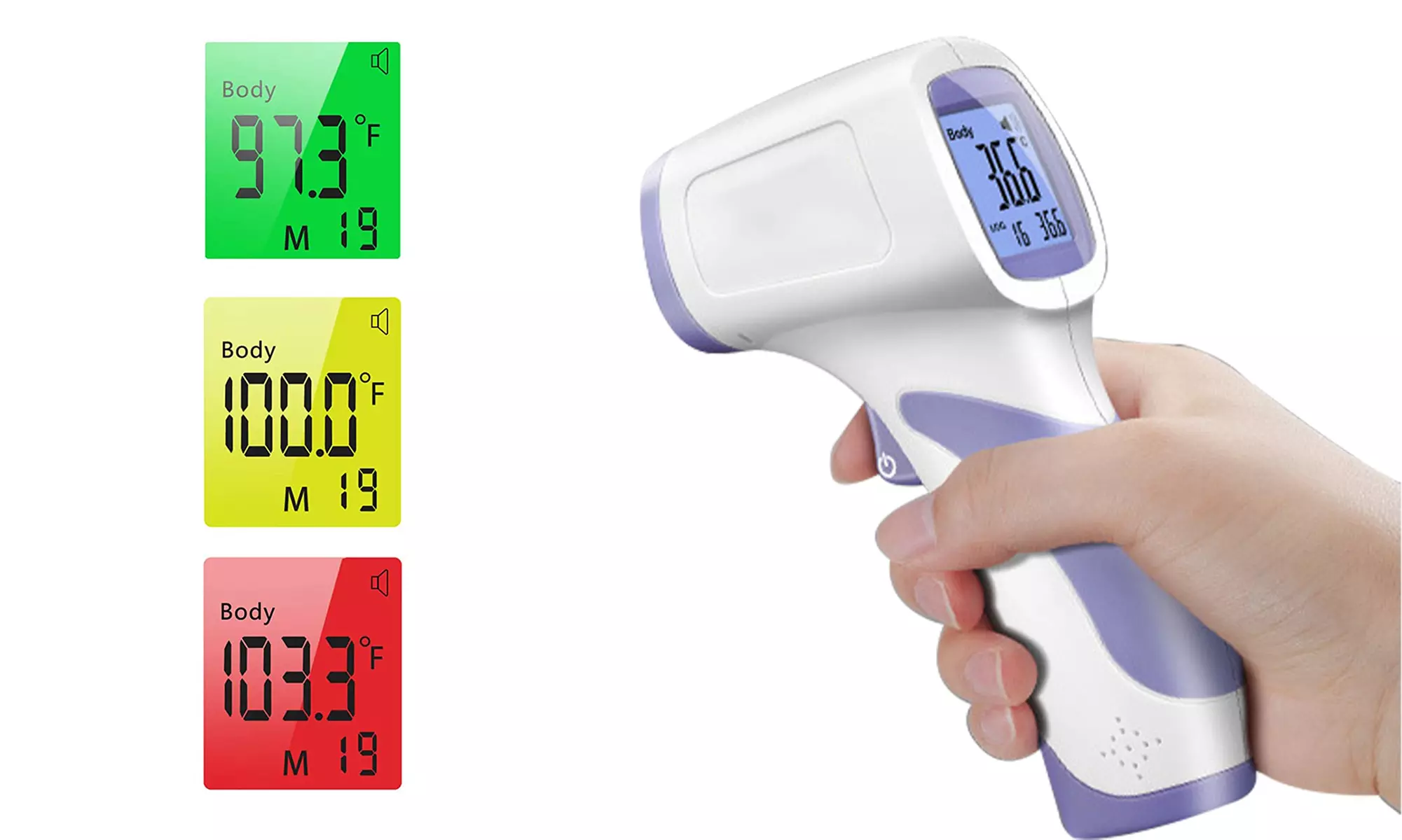 LCD Screen Digital No-Contact Forehead Infrared Thermometer Forehead Thermometer