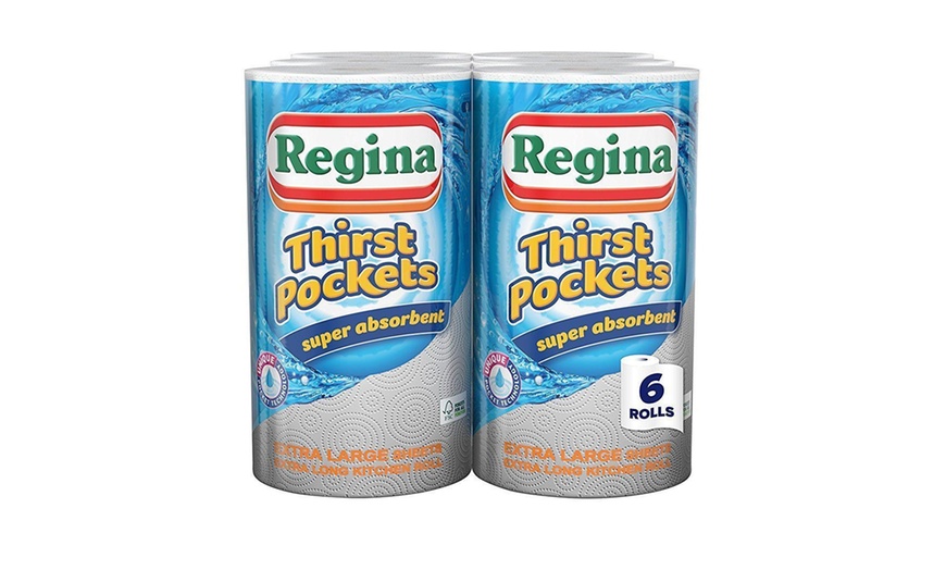 Image 4: Regina Thirst Pockets Kitchen Roll, 18 Rolls