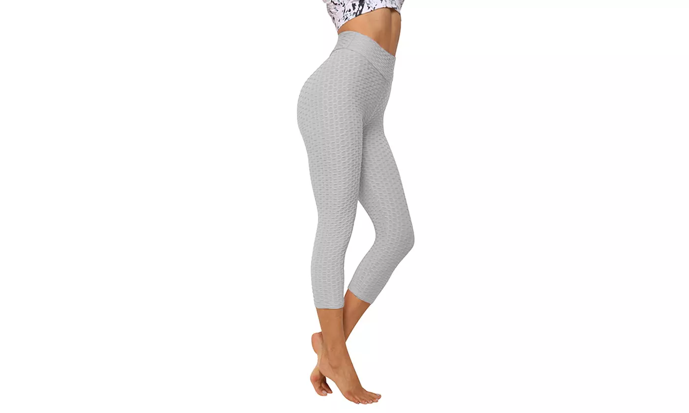 Women Slimming High Waist Ruched Workout Leggings Booty Yoga Pants Tights
