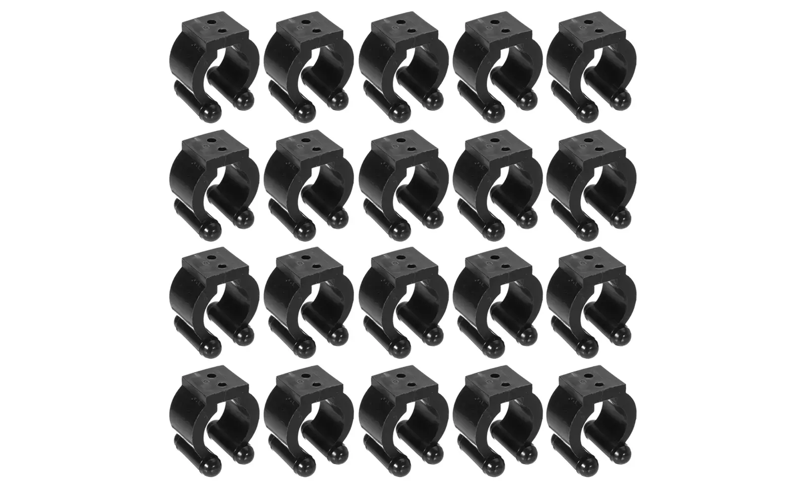Plastic Fishing Lever Pole Storage Tip Clips Positioning Clamp Black - Primary Image