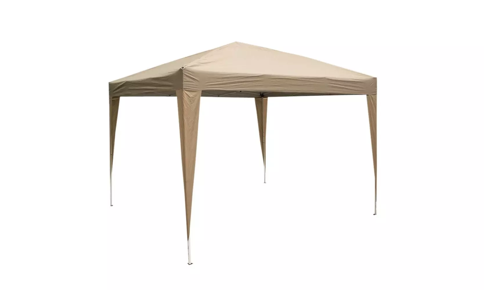 10' x 10' Pop Up Canopy Tent Folding Tent with Carry Bag White/Beige/Blue - Primary Image