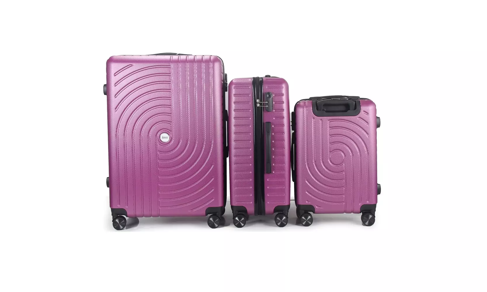 3-Piece Hardside Luggage Set with 360 Dual Spinner Wheels and Combo Lock