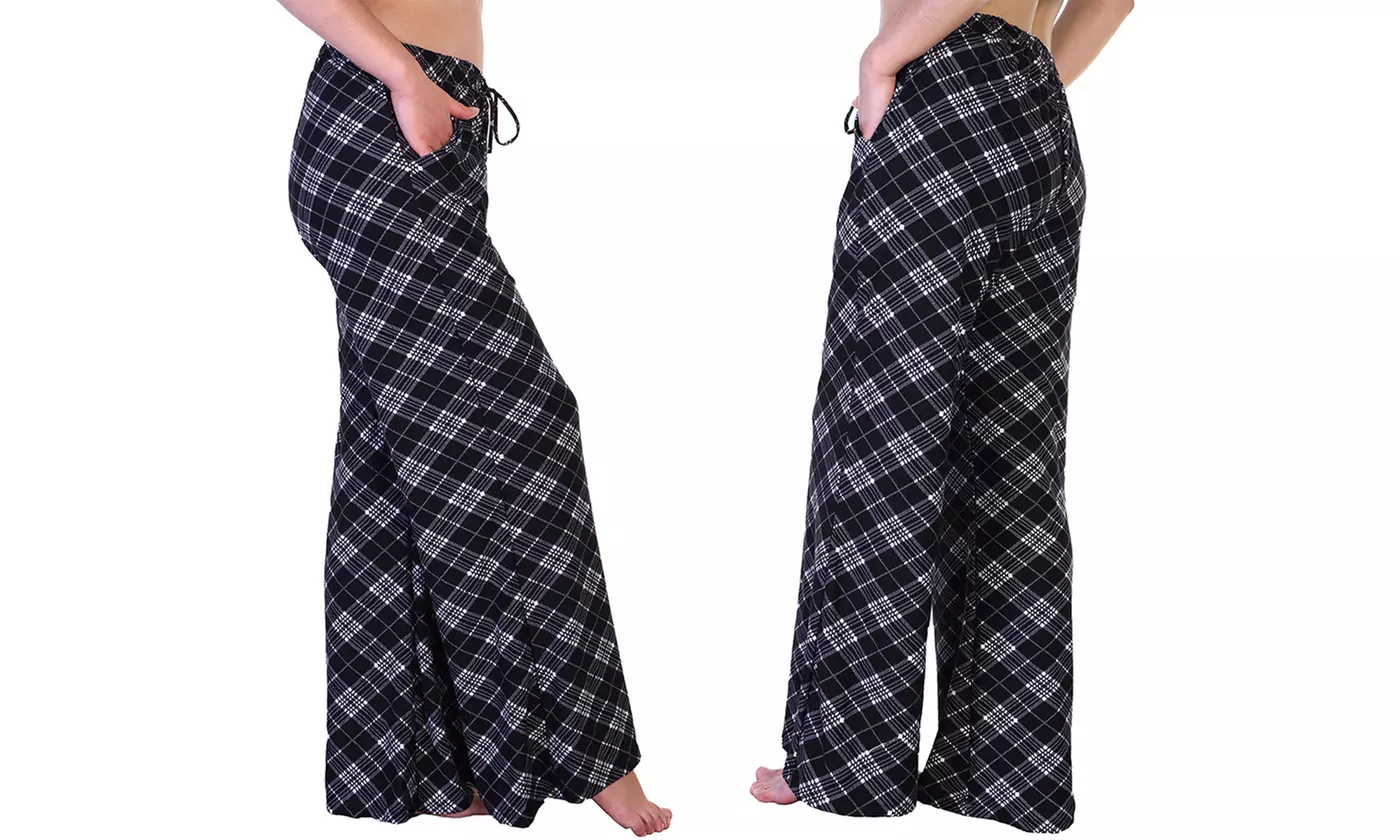 Angelina Mid-Rise Palazzo Pants with Pockets