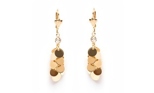 18K Gold Plated Gold and Swarovski Elements Multi Earrings