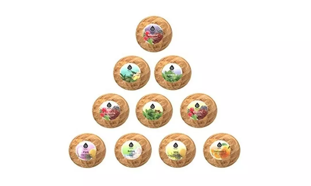 Samsonic Trading BBGS10 Natural & Organic Handmade Bath Bomb Gift Set Pack of 10 - Primary Image