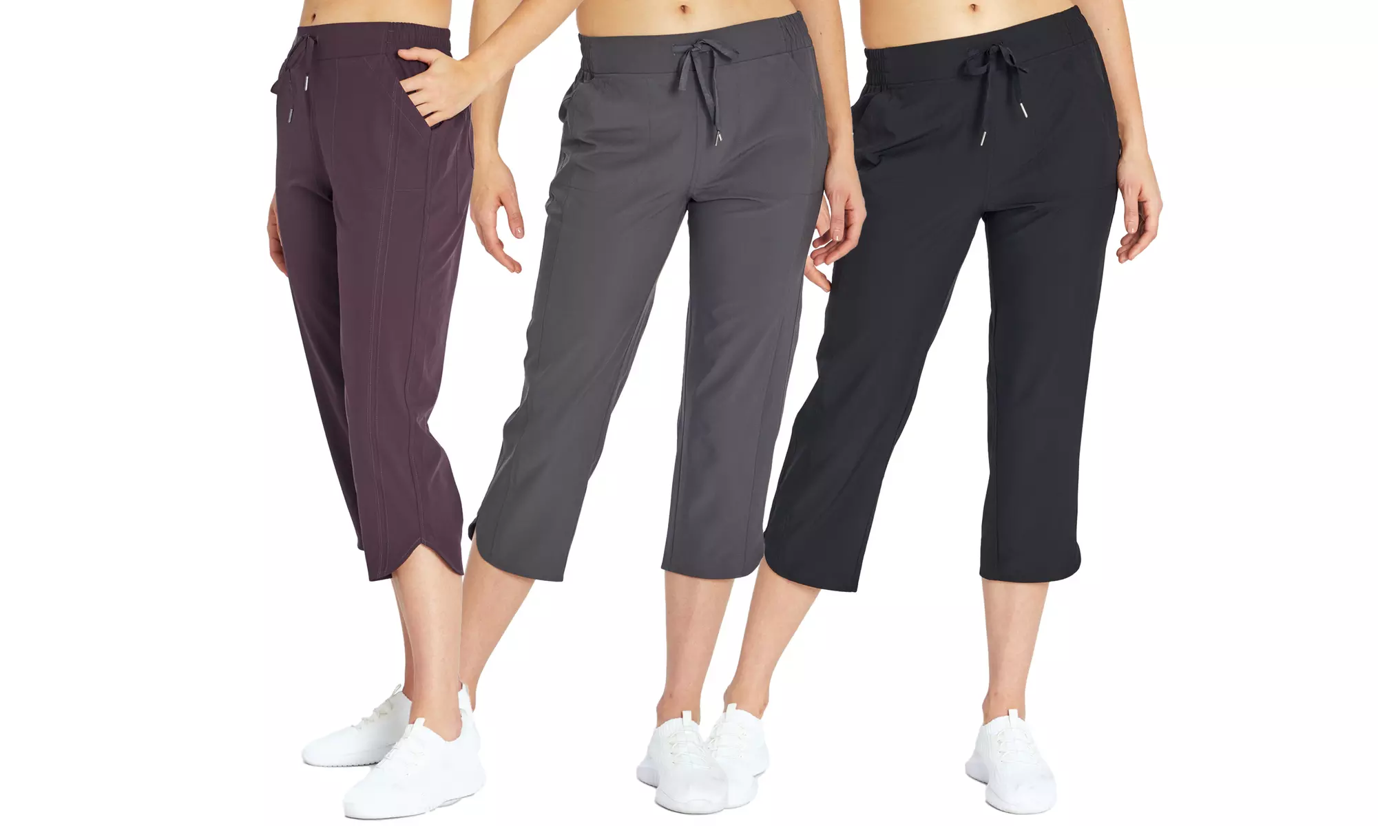 Marika Women's Stretch Woven Capri Pant with Pockets  - Primary Image