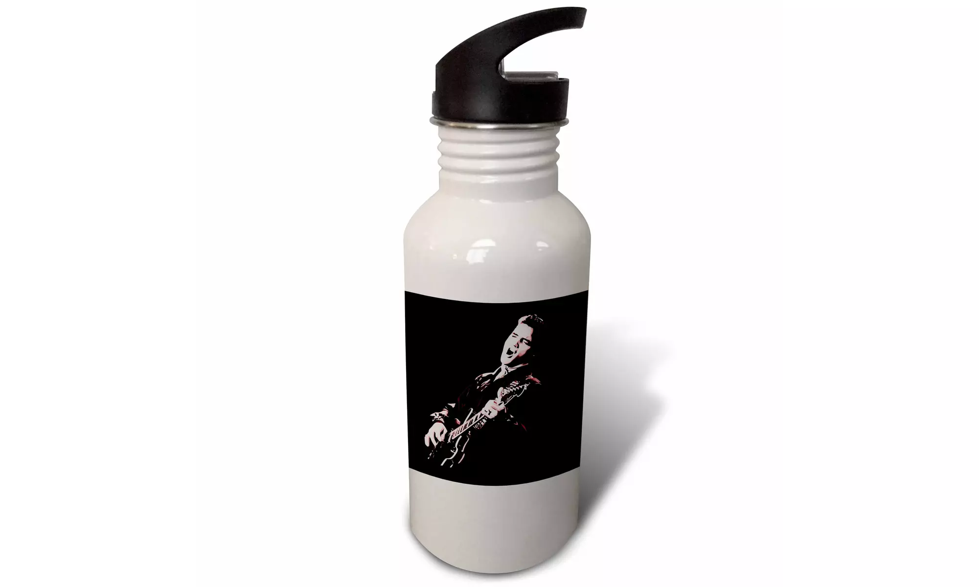  Straw Water Bottle Elvis Presley with his guitar.  - Primary Image