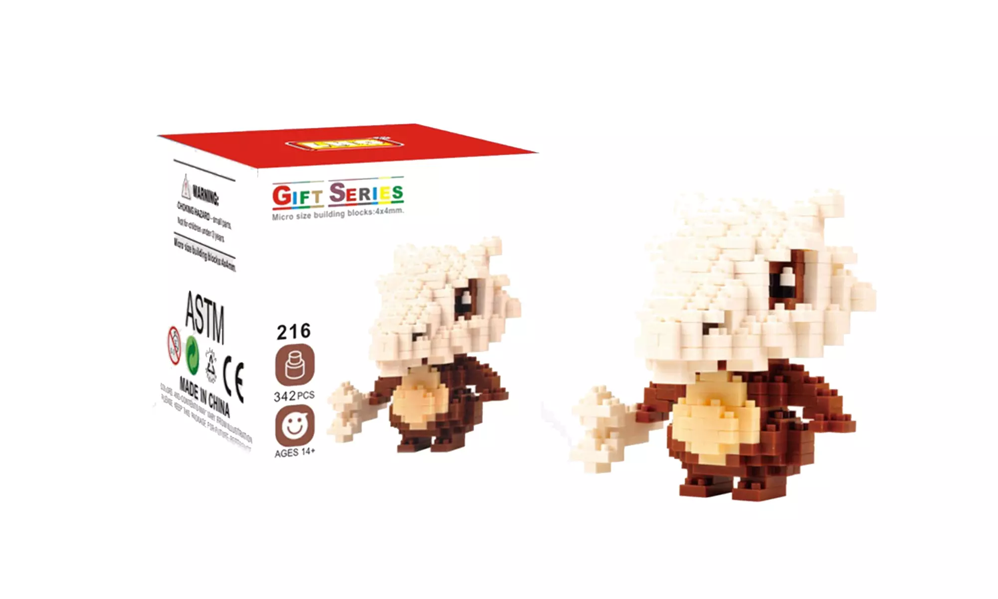 LNO Monster Cubone Nano Blocks Diamond Mini Building - Primary Image