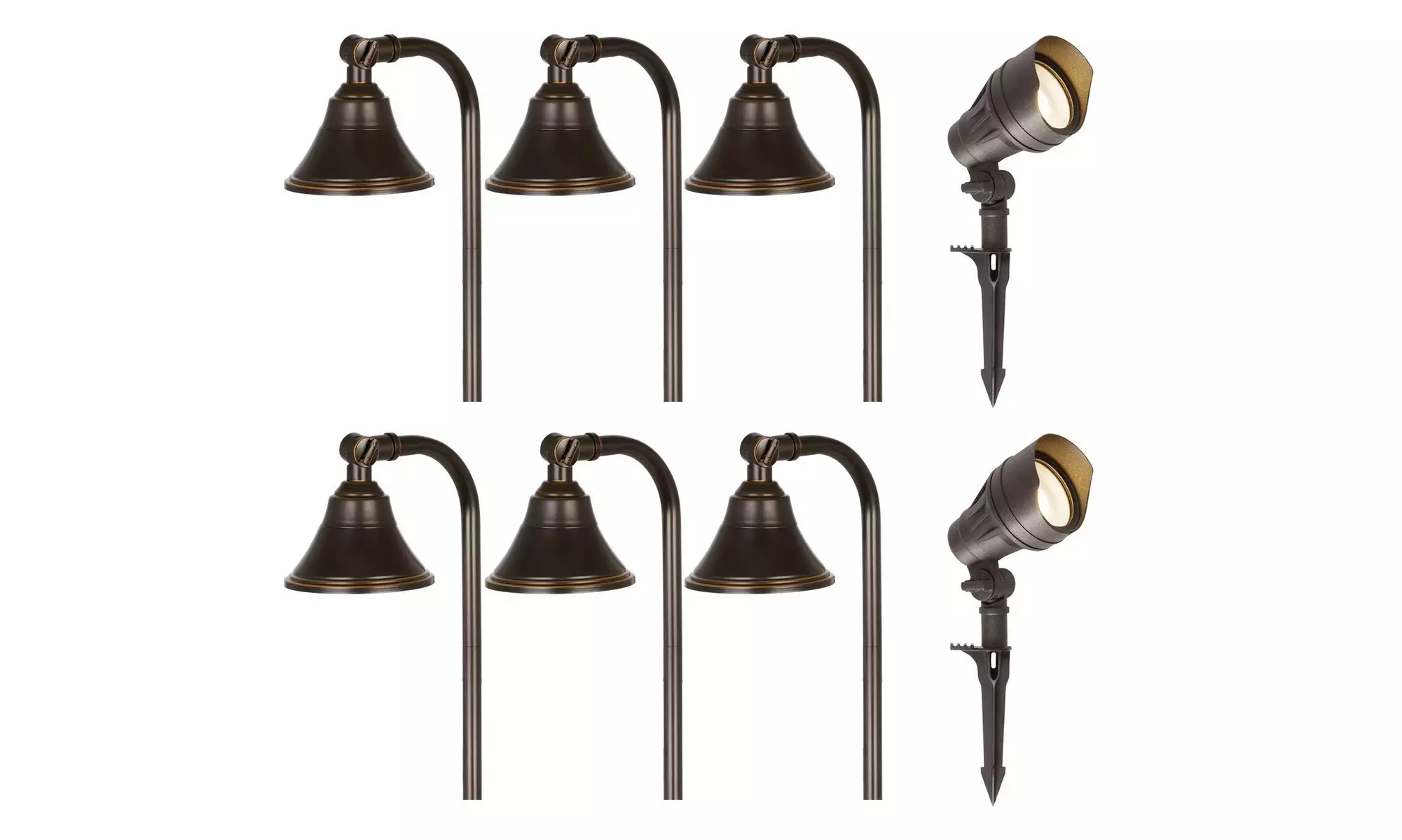 hykolity 8 Pack Low Voltage LED Landscape Kits, 12V Pathway Flood Light Kits - Primary Image