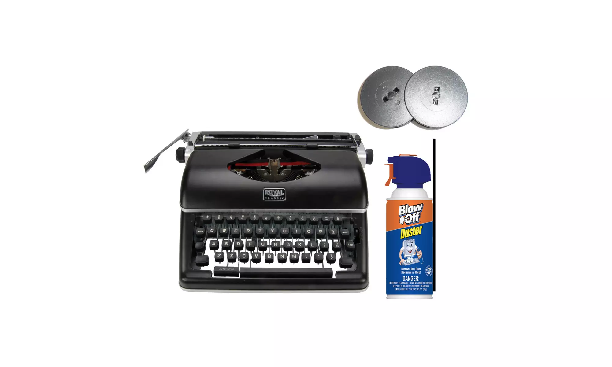 Royal Classic Manual Typewriter (Black) with Typewriter Ribbon Bundle - Primary Image