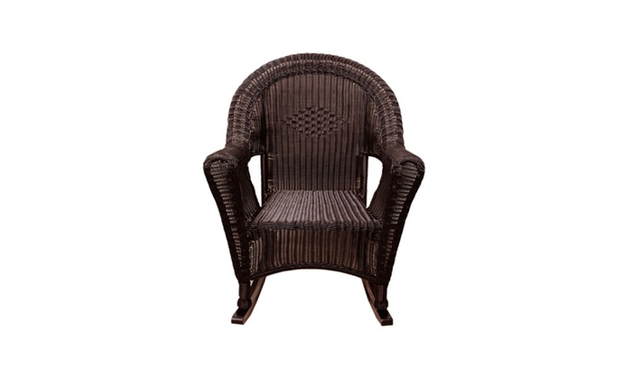 Brown Resin Wicker Rocking Chair Patio Furniture Groupon