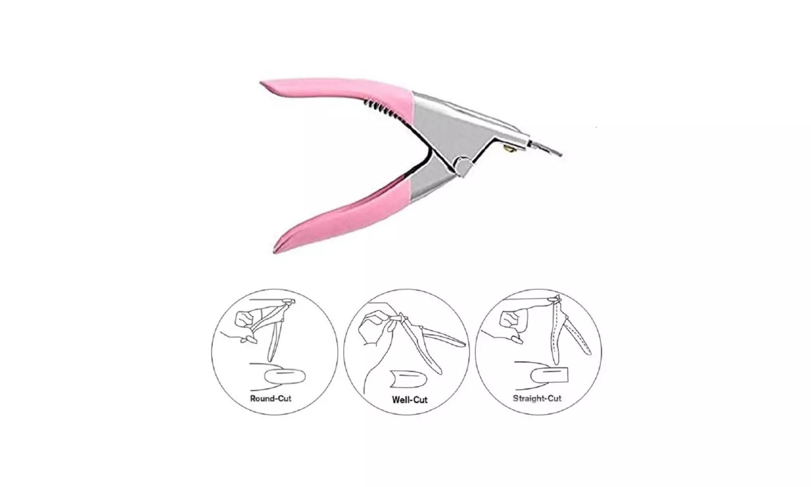 US 1-2 Pcs Nail Tip Clipper Acrylic Art Manicure Cutter U-shape Scissor U Edge