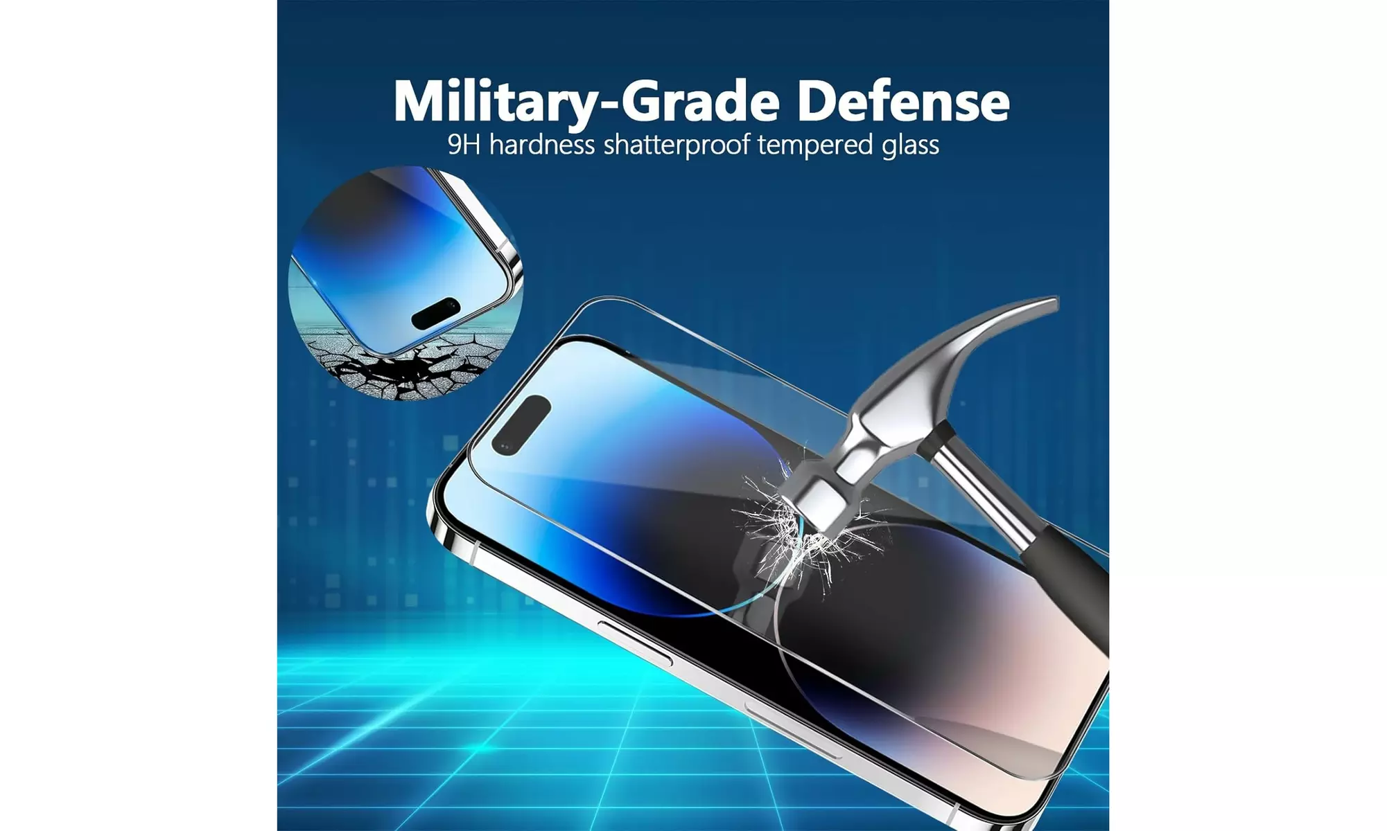 (2 Pack) Tempered Glass Screen Protectors For Apple iPhone 15 Pro Max / 15 Plus