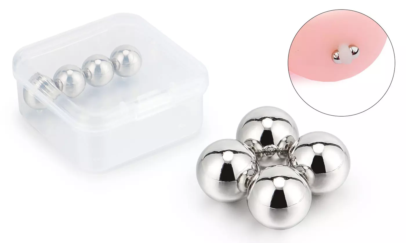 4 Piece Adult Magnetic Nipple Clamps Bondage Sex toy