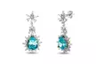 Nina & Grace Lab-Created Gemstone & CZ Drop Earrings In Sterling Silver  - Second Medium